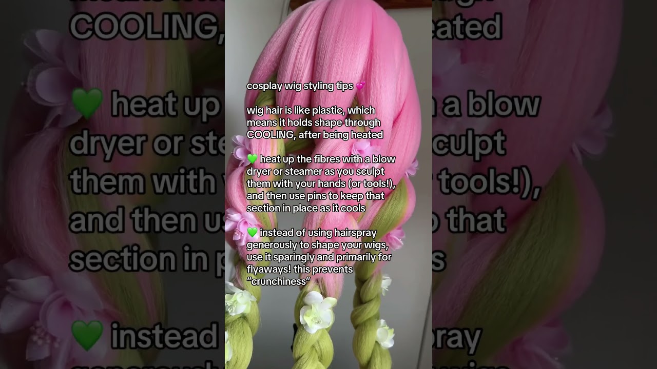 she is so so fluffy 🥹 #wigstyling #wigtips #wigmaker #cosplaywig #kanrojimitsuri #mitsuricosplay