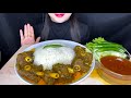 EATING SPICY MUTTON CURRY WITH PULAO AND GREEN CHILLES||BIG  BITES||*FOOD VIDEOS*