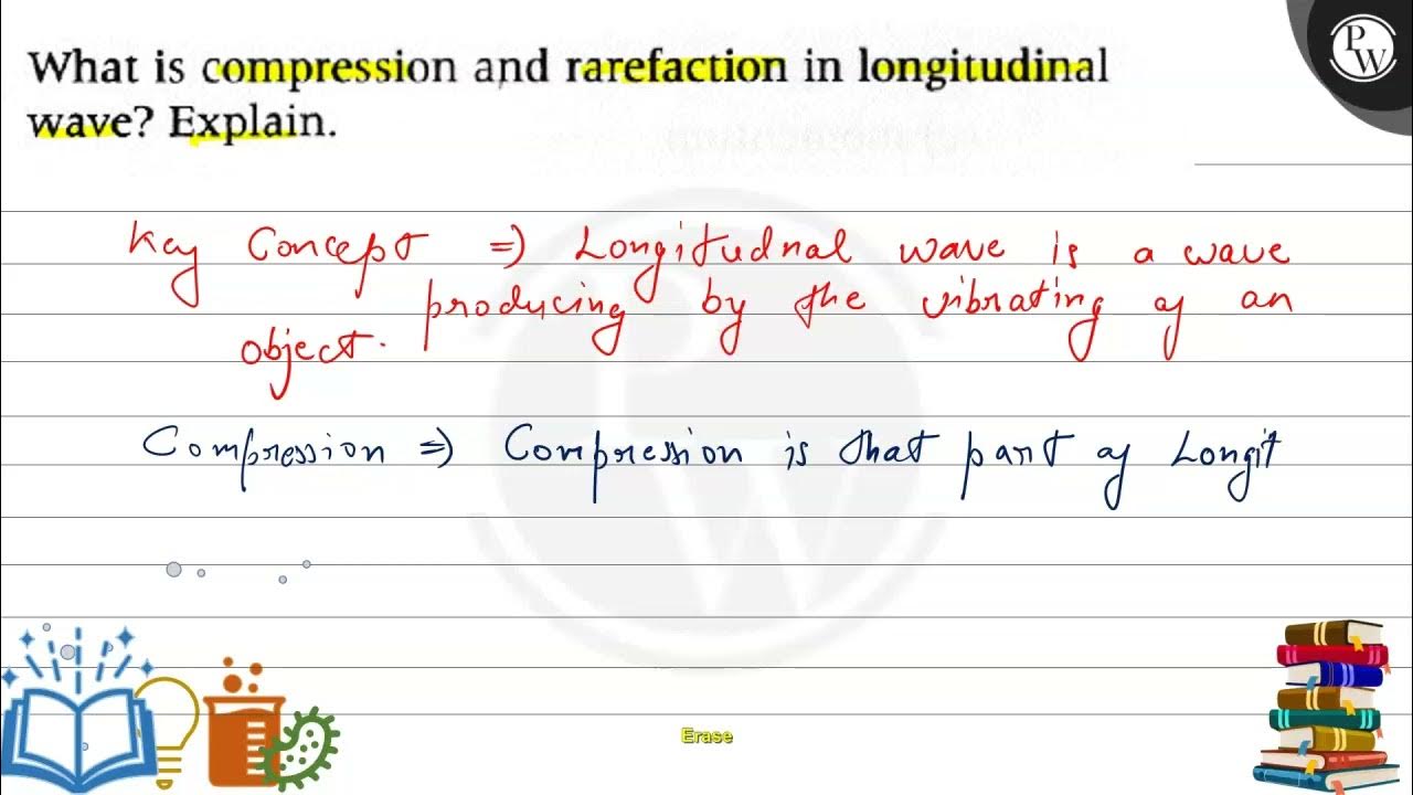 What is compression and rarefaction in longitudinal wave? Explain