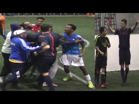 Referee Assaulted , Multiple Red Cards , Buzzer Beater Goal x Out Of Control Ending Fights!