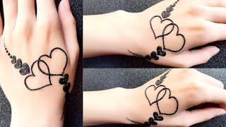 Mehndi Design Heart Style | Mehndi Tattoo Design | #shorts