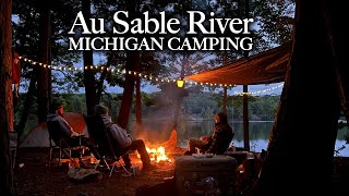 3 Days Canoe and Kayak Camping in Michigan | Fishing and Campfire Cooking