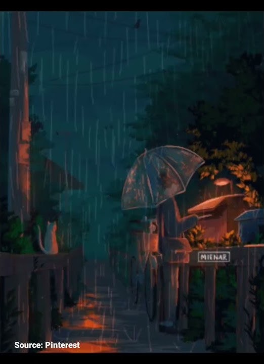 aesthetic rain anime | relaxing rain # #shorts #aesthetic