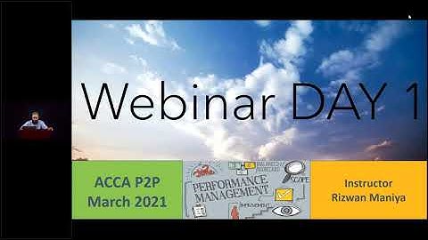 ACCA Approach Webinars Performance Management Day 1