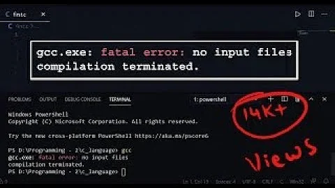 gcc.exe fatal error no input files compilation terminated