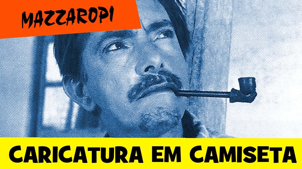 CARICATURA MAZZAROPI - CARICATURA EM CAMISETA (CARICATURA COM AEROGRAFIA)