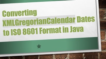 Converting XMLGregorianCalendar Dates to ISO 8601 Format in Java
