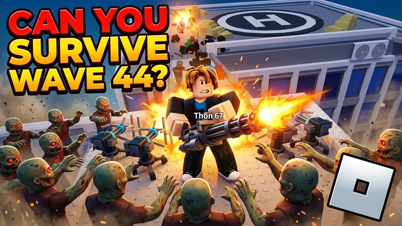Miniatura wideo dla Przetrwanie w Survive Zombie Arena od Nectarforge Studios – Fala 44 | Roblox | Rozgrywka bez kome...