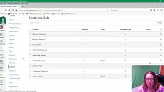 Canvas: Tracking student Quiz Progress