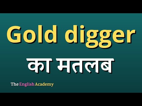 Gold digger meaning in hindi  gold digger ka matlab kya hota hai