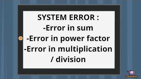 Limiting error
