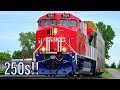 [HD] 2 CPKC 250 UNITS ON DIFFERENT TRAINS AT AIRLINE JUNCTION IN KC! + ACTION FROM UP, BNSF &amp; NS! 