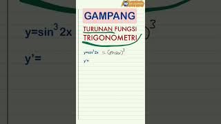 TIPS AGAR GAMPANG TURUNAN FUNGSI TRIGONOMETRI KELAS 12 #turunanfungsitrigonometri #turunantrigonomet