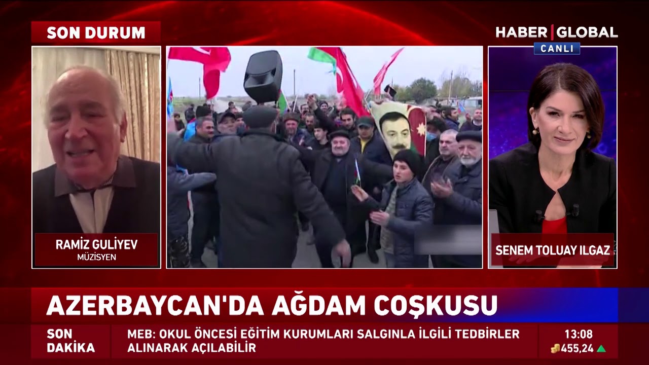 Ağdamlı Sanatçı Ramiz Guliyev, Ağdam'ın Kurtarılmasını Haber Global Yayınında Tar Çalarak Kutladı!