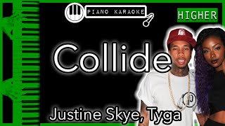 Collide (HIGHER +3) - Justine Skye, Tyga - Piano Karaoke Instrumental