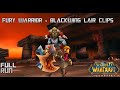 Classic wow  fury warrior dps blackwing lair clips full run