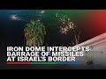 Iron dome intercepts barrage of missiles at israels border  abscbn news