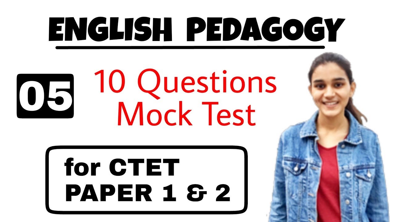 English Pedagogy Mock Test For CTET Paper 1 & 2 | set 05 - YouTube