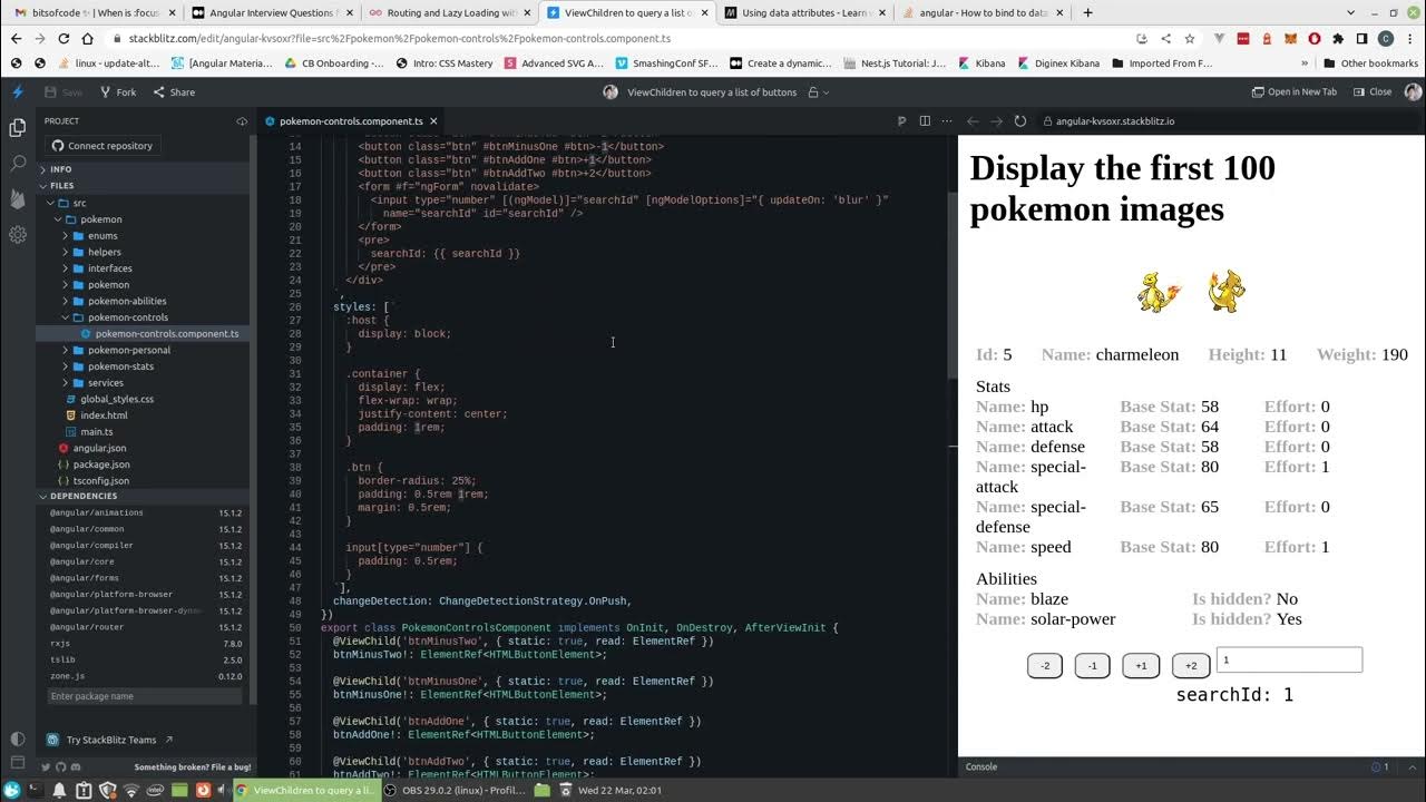 Angular ViewChildren decorator to query a list of elements YouTube