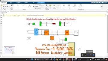 Matlab simulink model for microgrid protection and fault identification