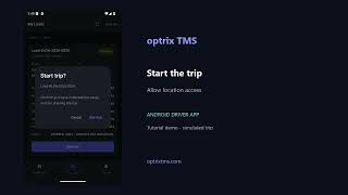 Optrix Driver Android App: From Login to Proof of Delivery | Optrix TMS Tutorial screenshot 5