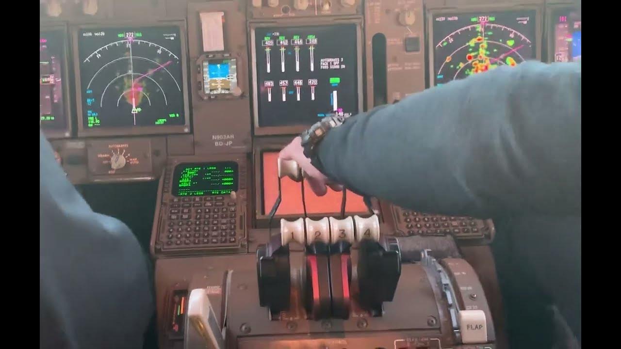 Boeing 747 Miami Cockpit landing YouTube