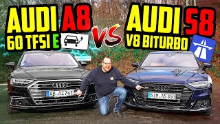 Marco testet Audis OBERKLASSE! - Audi A8 60 TFSI E & Audi S8 - Zeiten messen: Hybrid vs Benzin!