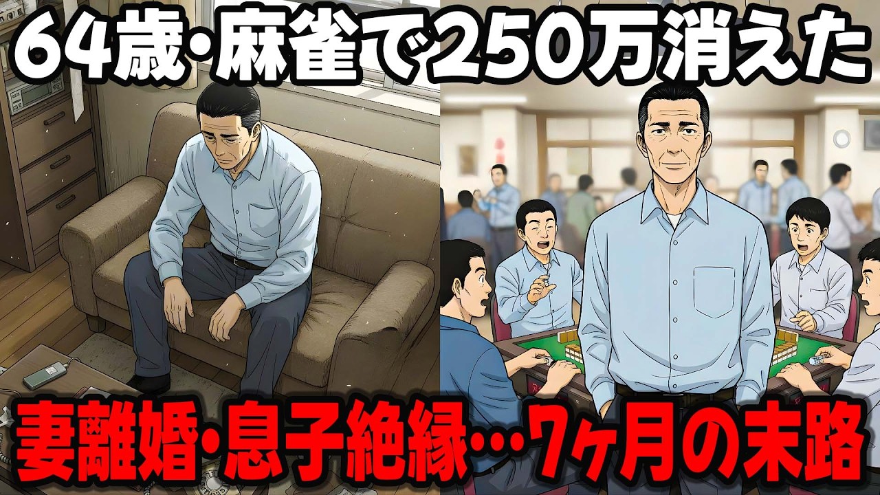 【漫画】64歳・退職後わずか7ヶ月｜250万円消滅・借金50万・妻離婚・息子絶縁…老後崩壊の全記録