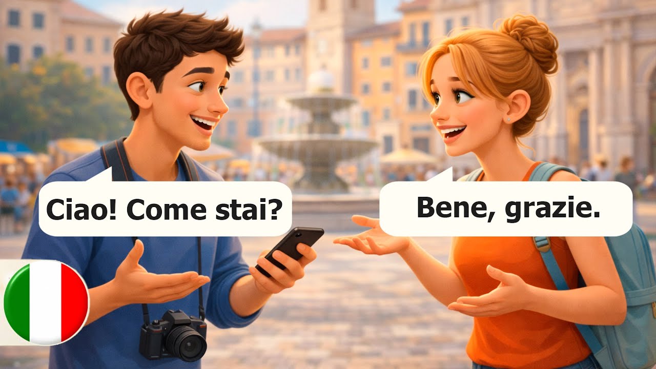 20 минут коротких разговоров на итальянском для начинающих (A1-A2) Ежедневные диалоги на итальянском