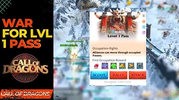 Capturing lvl 1 pass | War | Call of dragons gameplay