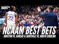 NCAAM Monday Best Bets: Houston vs. Kansas &amp; Louisville vs, UNC