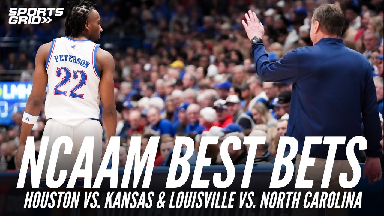 NCAAM Monday Best Bets: Houston vs. Kansas & Louisville vs, UNC