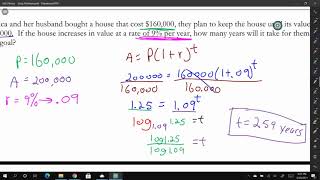 Algebra 2 6.B.3: Solving Exponential Equation Word Problems