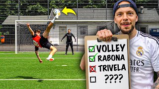 MIT JEDER FUßBALL TECHNIK EIN TOR SCHIEßEN CHALLENGE