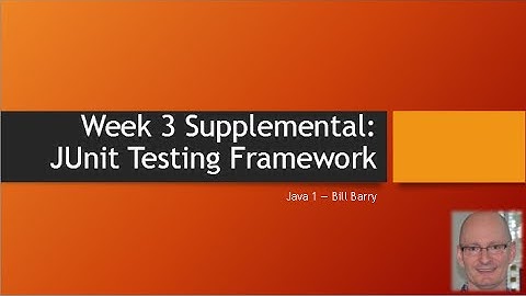 Java1-03supp - Using the JUnit Test Framework - Demo1