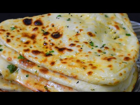 Best Ever Garlic Naan Recipe | No Tandoor No Oven No Yeast Naan | Tawa Garlic Butter Naan Recipe | Lively Cooking