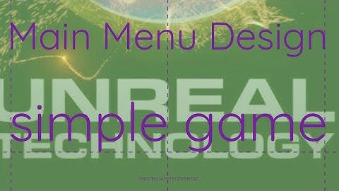 Unreal Engine 4 2018 Main Menu Design Set