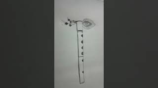 Krishna ji's  flute Drawing #viral #reels #drawinn #shortvideo 🥰🥰