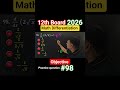 #12th Board 2026 #Math #Differentiation #objective practice question #98