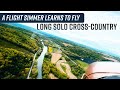 A Flight Simmer Learns to Fly: Long Solo Cross-Country