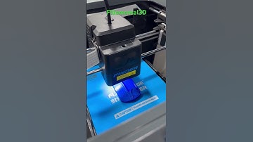 Flash forge Finder 2.0 currently printing an Amazon Echo show 5 tilt display stand in deep blue.