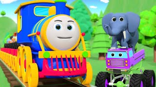 Animals Train Ride - Fun Outdoor Play with Animals - Children Nursery Rhymes