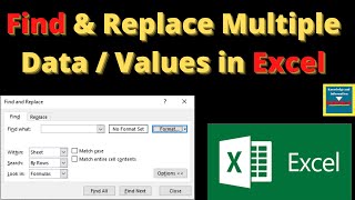 How to Find and Replace Data or Multiple Values in Ms Excel 2021 ?