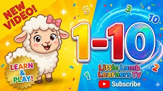 Count 123 to 10 Lullaby Song 🌙 | Learn Numbers 1–10 for Kids (Slow & Calming Counting for Toddlers)