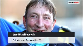 Jean-Michel Baudouin, entraîneur de Décoloration (29/01 à Vincennes)