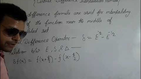 Central Difference interpolation Lecture -1