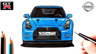 How to draw a Nissan GTR Dima Gordey