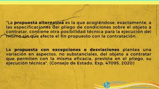 Propuesta alternativa y excepciones técnicas y económicas.