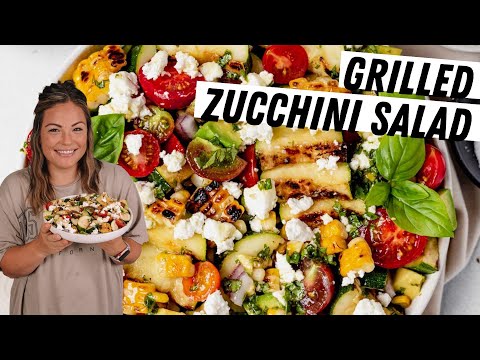 Grilled Zucchini Salad with Basil Vinaigrette (Perfect Summer Salad)
