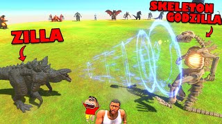 KAIJU TOURNAMENT | ZILLA vs SKELETON GODZILLA vs BEWILDERBEAST in Animal Revolt Battle Simulator